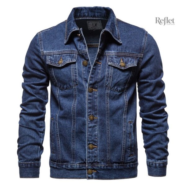 Veste en jean vintage avec poches