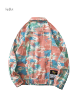 Veste vintage multicolore en denim pour un style unique