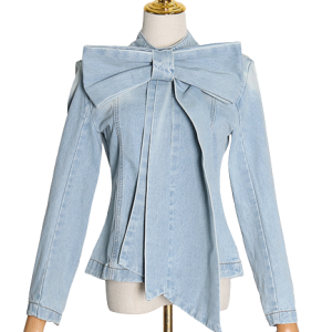 Veste en jean vintage femme, style décontracté à prix abordable