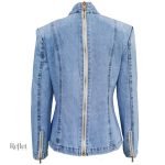 Veste rétro en jean pour femme, look intemporel et économique