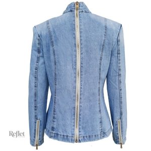 Veste rétro en jean pour femme, look intemporel et économique