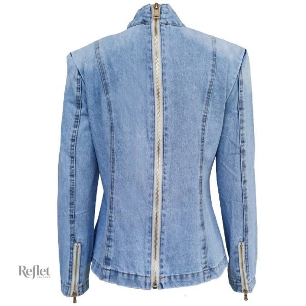Veste rétro en jean pour femme, look intemporel et économique