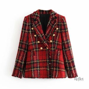Veste vintage femme à carreaux