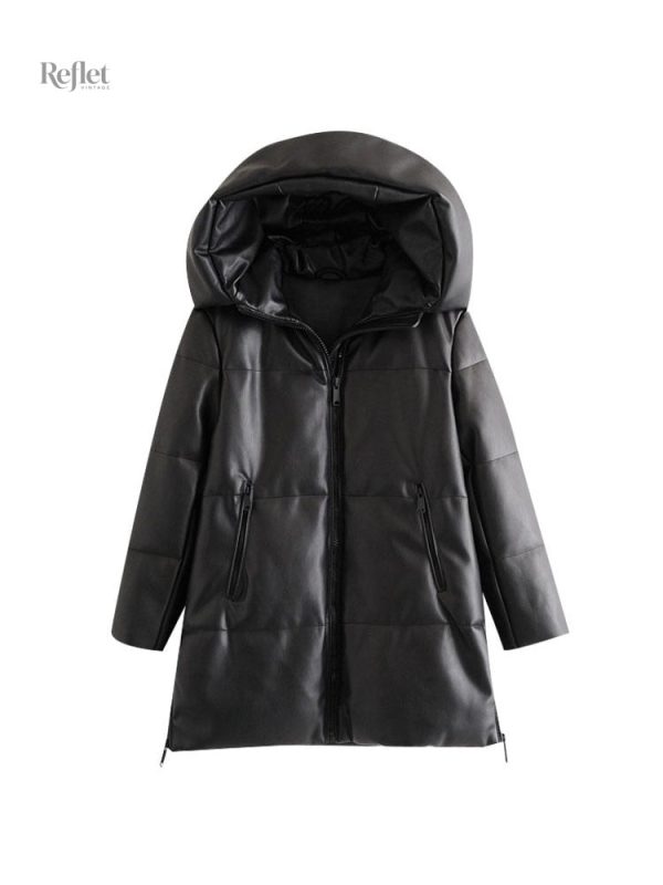 Veste vintage large femme en noir