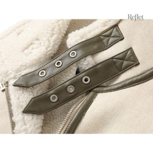 Veste vintage femme à col montant, style décontracté