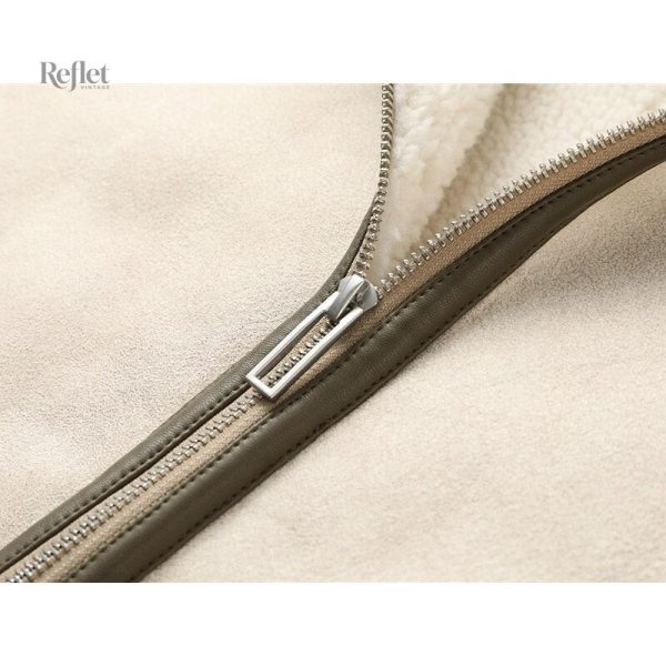 Veste polaire rétro pour femme, tissu doux et chaud