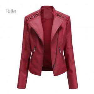 Veste en simili cuir pour un style vintage