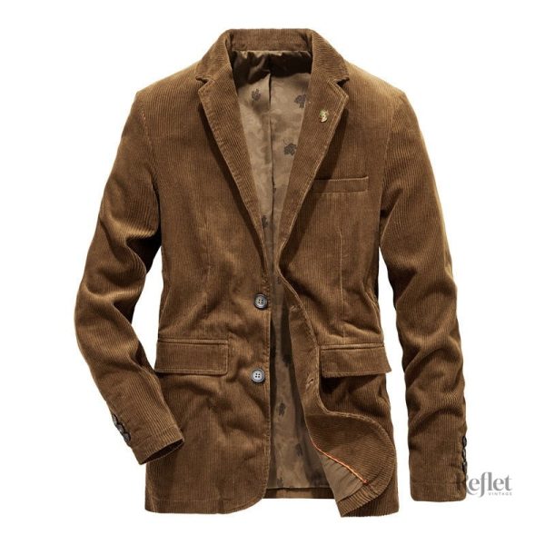 Veste homme en velours côtelé au style rétro