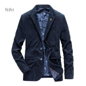 Veste vintage en velours pour homme élégant