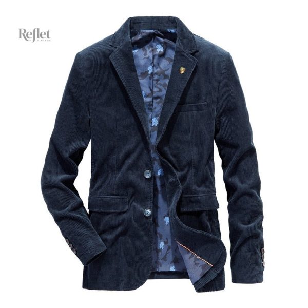Veste vintage en velours pour homme élégant