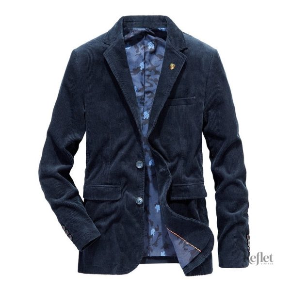 Veste côtelée rétro pour homme, style vintage