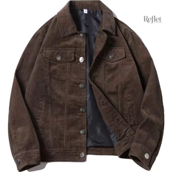 Veste homme, velours côtelé, style classique