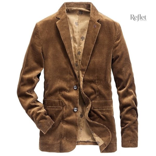 Veste casual en velours pour homme