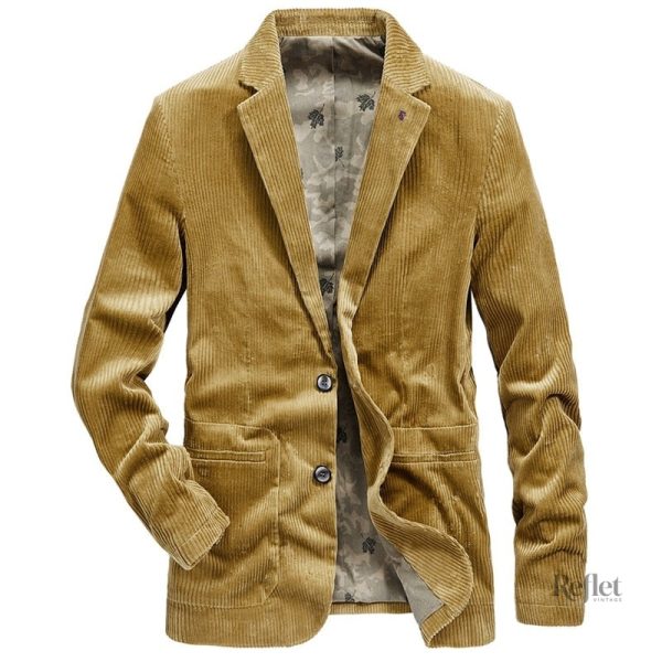 Veste homme velours avec design vintage