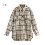 Veste à carreaux femme avec coupe vintage