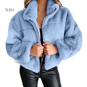 Veste Vintage Femme à Fourrure