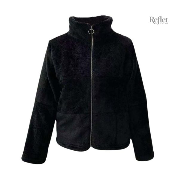 Veste vintage femme avec fourrure douce et chaleureuse