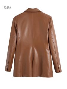 Veste femme vintage, cuir souple et look rétro
