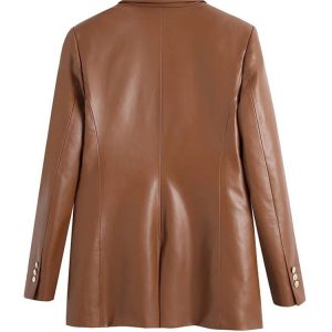 Veste femme vintage, cuir souple et look rétro
