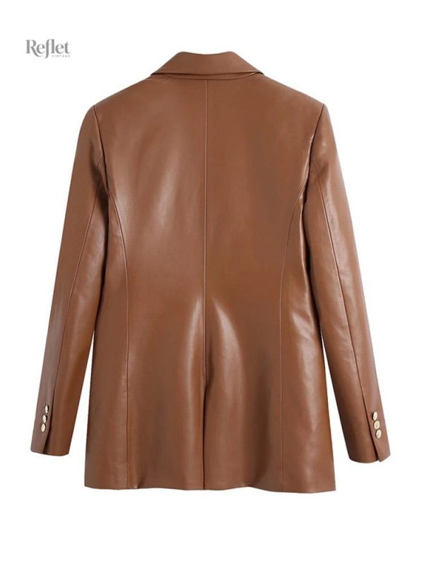 Veste femme vintage, cuir souple et look rétro