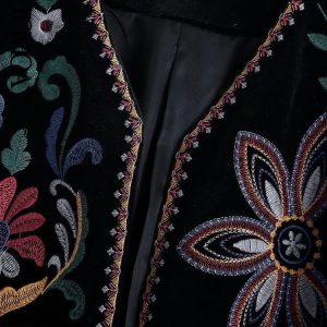Veste fleuri pour femme au style rétro