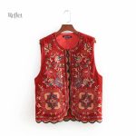 Veste rouge femme au design rétro et unique