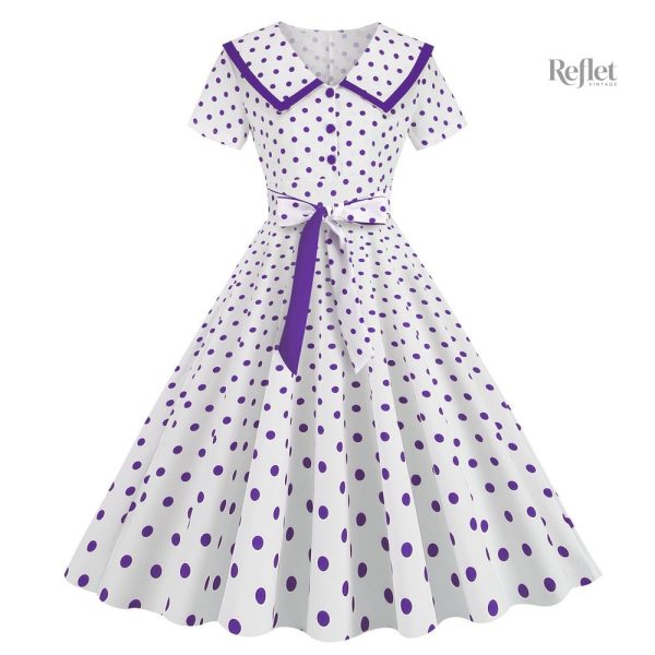 Modèle de robe années 60, couleurs vives et motifs ludiques