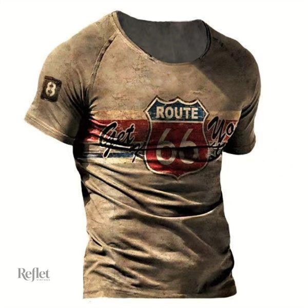 T-shirt homme style vintage, design classique
