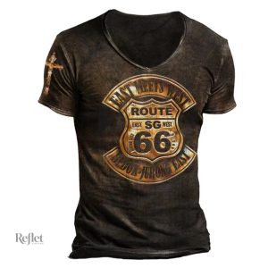 T-shirt homme au style rétro et décontracté