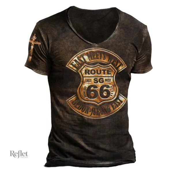T-shirt homme au style rétro et décontracté