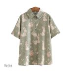Chemise vintage femme au style rétro et décontracté
