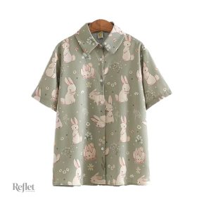 Chemise vintage femme au style rétro et décontracté