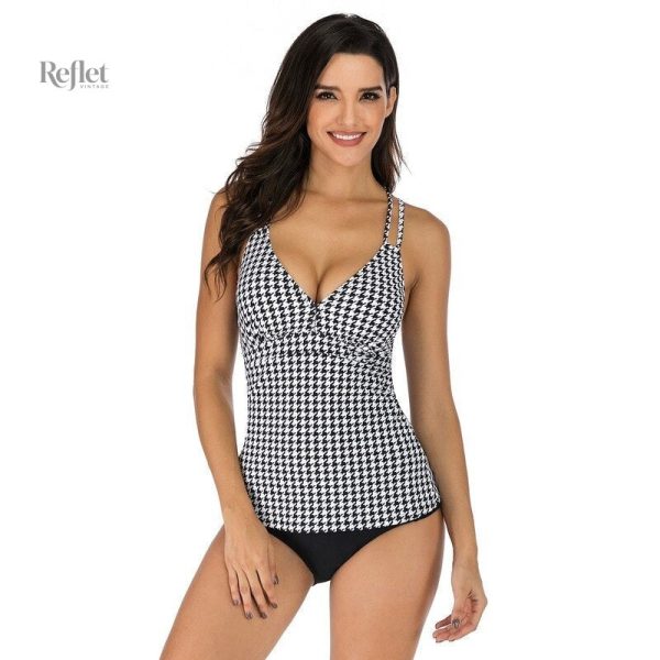 Maillot de bain vintage avec motifs colorés et tendance