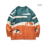 Pull rétro pour homme, design vintage, textures agréables
