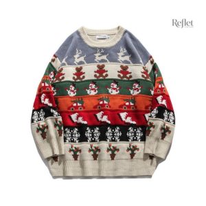 Pull vintage homme au style rétro et décontracté