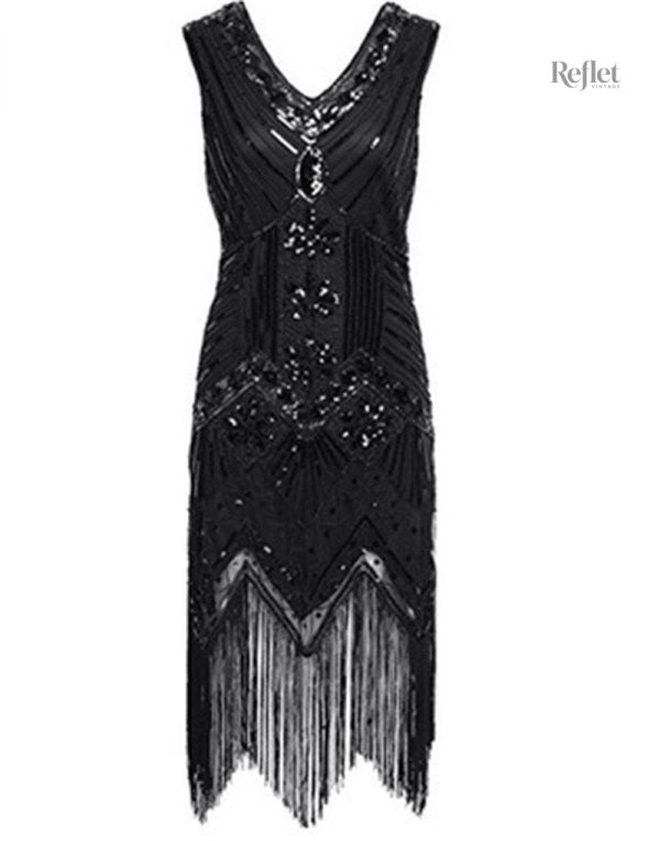 Robe vintage à pâtes et perles