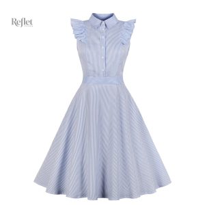 Robe vintage bleu inspirée des années 30